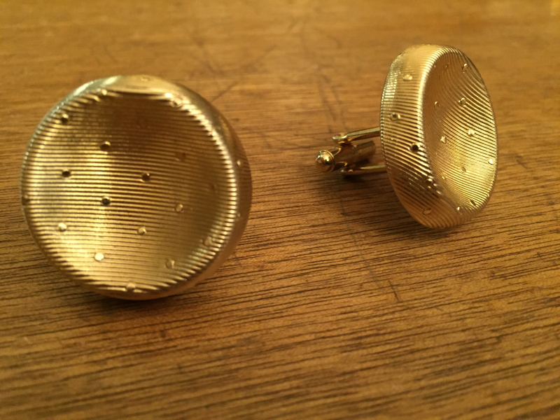 Altın Kaplama Çift  Vintage Kol Düğmesi