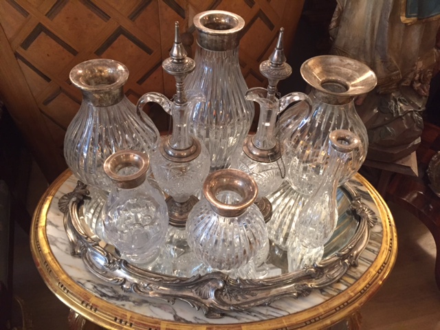Gümüş Kristal Wilhelm Binder İmzalı Çeşitli Vazolar