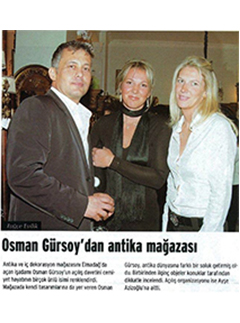 Basında Osman Gürsoy - Antika mağazası