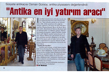 Basında Osman Gürsoy - Sosyete antikacısı